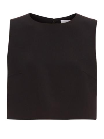 Caterina Gatta Sleeveless Crepe Cropped Top