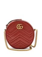 Matchesfashion.com Gucci - Gg Marmont Circular Leather Cross-body Bag - Womens - Red