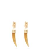 Matchesfashion.com Chlo - Horn Pendant Earrings - Womens - White