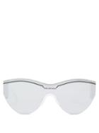 Matchesfashion.com Balenciaga - Ski Cat Shield Acetate Sunglasses - Womens - White Silver