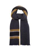 Matchesfashion.com Begg & Co. - Beaufort Striped Wool Blend Scarf - Mens - Navy Multi