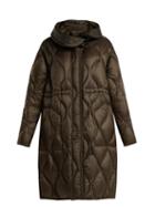 Matchesfashion.com Moncler - Manthus Wave Quilted Down Filled Coat - Womens - Khaki