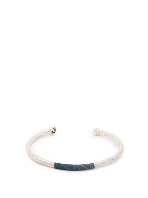 Matchesfashion.com Pearls Before Swine - Metal Drip Cuff - Mens - Silver