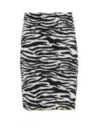 Matchesfashion.com The Attico - Zebra-striped Jersey Mini Skirt - Womens - White Black