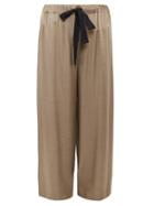 Matchesfashion.com Raey - Elasticated Drawstring Waist Satin Trousers - Womens - Grey