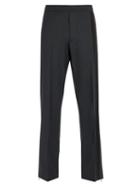 Matchesfashion.com Valentino - Side Striped Wool Blend Trousers - Mens - Black