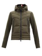 Moncler Grenoble - Hooded Quilted Down And Fleece Jacket - Mens - Green