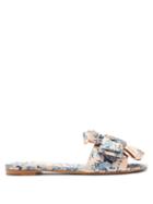 Matchesfashion.com Tabitha Simmons - X Johanna Ortiz Camilla Floral Print Silk Slides - Womens - Blue Multi