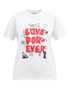 Ganni - Forever-print Organic Cotton-jersey T-shirt - Womens - White Multi