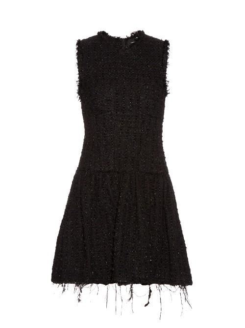 Simone Rocha Round-neck Sleeveless Tweed Dress
