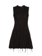 Simone Rocha Round-neck Sleeveless Tweed Dress