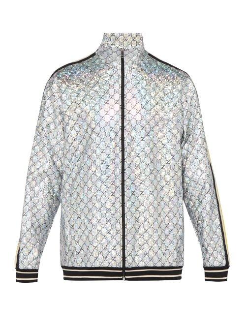 Matchesfashion.com Gucci - Gg Stretch Jersey Track Jacket - Mens - Silver