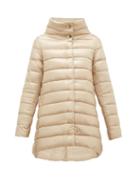 Matchesfashion.com Herno - Amelia High Neck Quilted Jacket - Womens - Beige