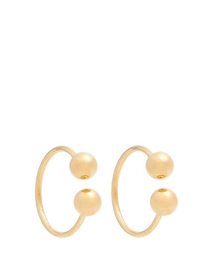 Jw Anderson Sphere-end Hoop Earrings