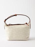 Loewe - Cubi Anagram Jacquard And Leather Shoulder Bag - Womens - Cream
