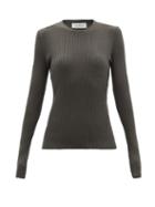 Matchesfashion.com Gabriela Hearst - Browning Ribbed Cashmere-blend Sweater - Womens - Khaki