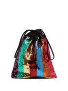 Attico Sequin-embellished Drawstring Pouch