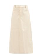 Sea - Laurence Faux-leather Midi Skirt - Womens - Cream