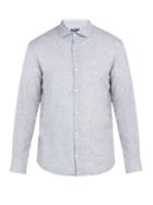 Matchesfashion.com Frescobol Carioca - Mlange Linen Shirt - Mens - Grey
