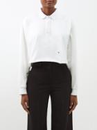 Hommegirls - Cropped Cotton-jersey Rugby Shirt - Womens - Off White