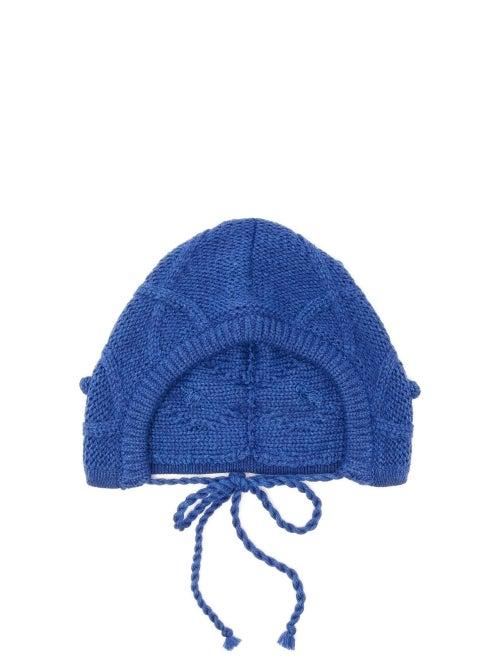 Shrimps - Bram Cable-knit Merino-blend Hat - Womens - Blue