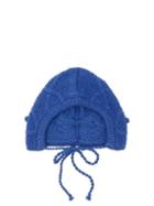 Shrimps - Bram Cable-knit Merino-blend Hat - Womens - Blue