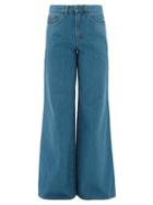 Matchesfashion.com The Row - Issa Wide-leg Selvedge-denim Jeans - Womens - Mid Blue