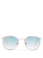 Linda Farrow Square-frame Gold-plated Sunglasses
