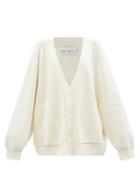 Ladies Rtw Raey - Recycled Wool-blend Pocket Front Cardigan - Womens - Ivory