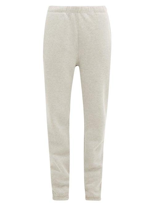 Matchesfashion.com Les Tien - Fleece Backed Cotton Track Pants - Womens - Grey