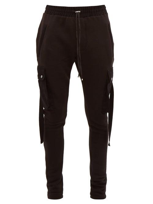 Matchesfashion.com Amiri - Cotton Jersey Cargo Track Pants - Mens - Black