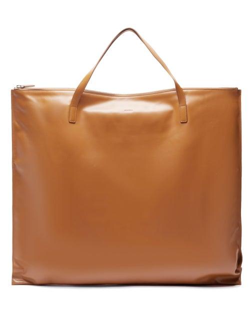 Matchesfashion.com Jil Sander - Oversized Smooth Leather Tote - Womens - Tan