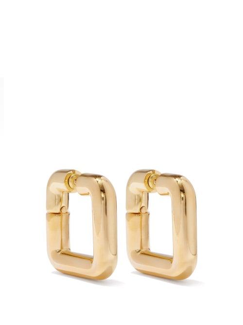 Jil Sander - Square Hoop Earrings - Womens - Gold