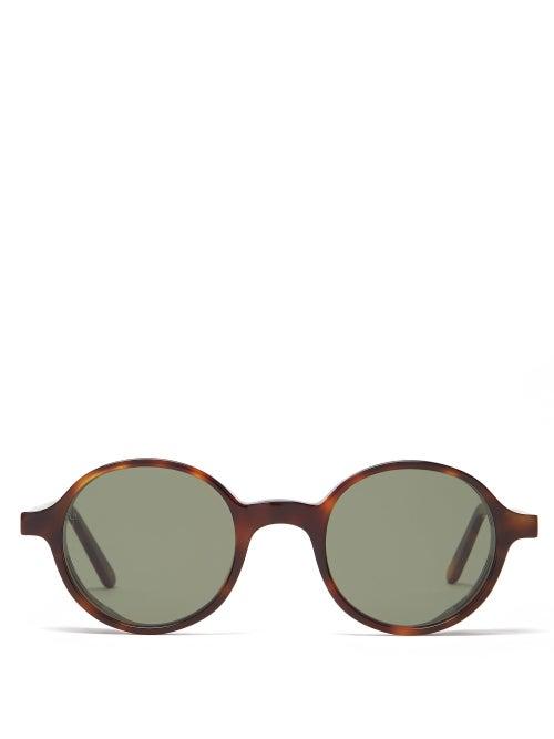 Matchesfashion.com L.g.r Sunglasses - Explorer Round Tortoiseshell-acetate Sunglasses - Mens - Tortoiseshell
