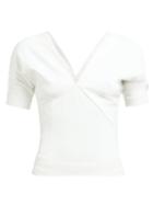 Matchesfashion.com Haider Ackermann - Slim Fit V Neck Jersey Top - Womens - Ivory