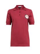Matchesfashion.com Miu Miu - Logo Patch Technical Knit Polo Shirt - Womens - Burgundy