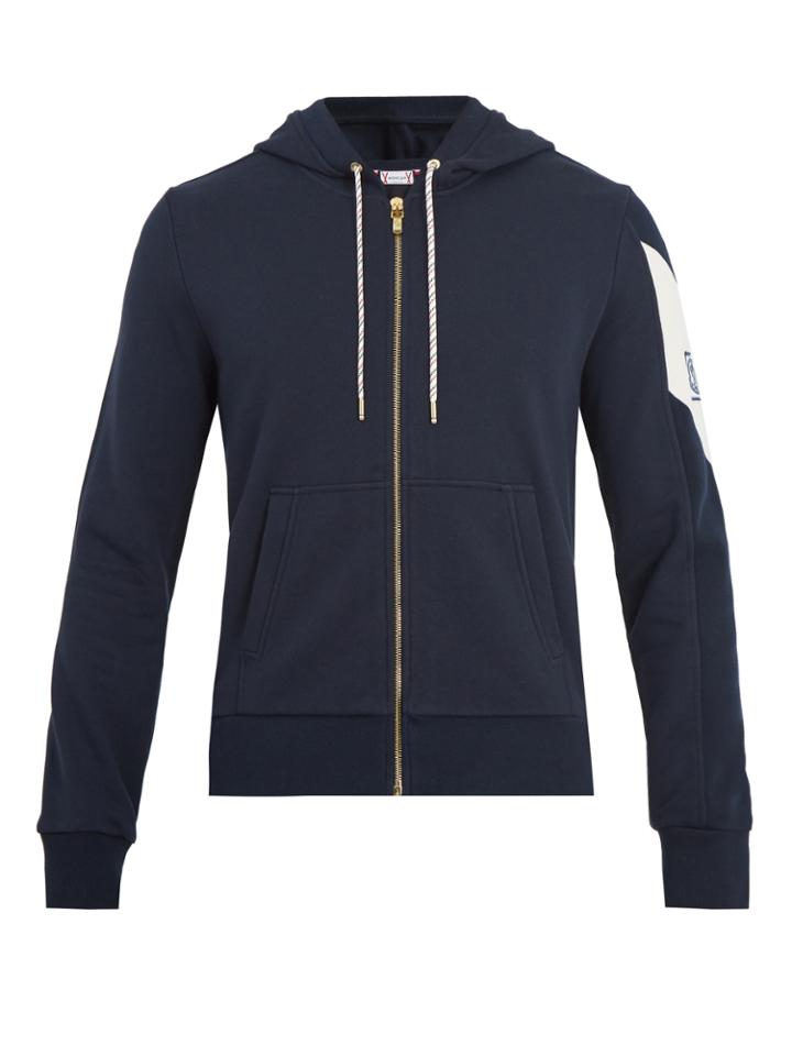 Moncler Gamme Bleu Hooded Zip-through Cotton Sweatshirt