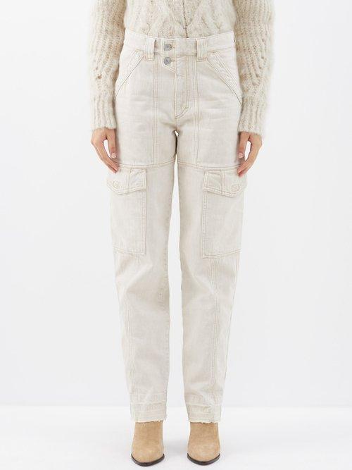 Isabel Marant Toile - Vayoneo Straight-leg Cargo Trousers - Womens - Ecru