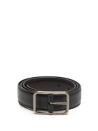 Lanvin Reversible Grained-leather Belt