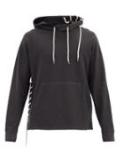 Matchesfashion.com Craig Green - Laced Cotton-blend Hooded Sweatshirt - Mens - Black