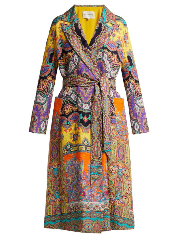 Etro Opal Paisley-print Textured Crepe Jacket