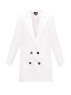 Matchesfashion.com Ann Demeulemeester - Lace-up Double-breasted Cotton-blend Blazer - Womens - White