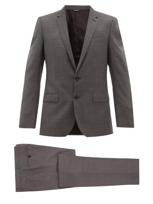 Matchesfashion.com Dolce & Gabbana - Martini-fit Virgin Wool Two-piece Suit - Mens - Grey