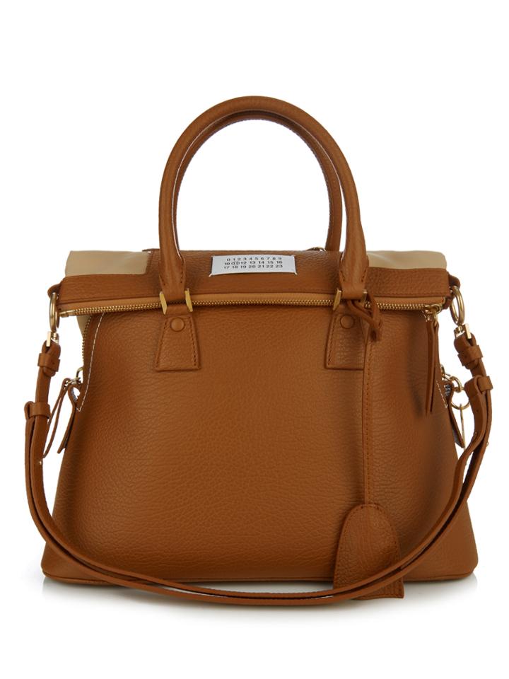 Maison Margiela 5ac Medium Grained-leather Tote