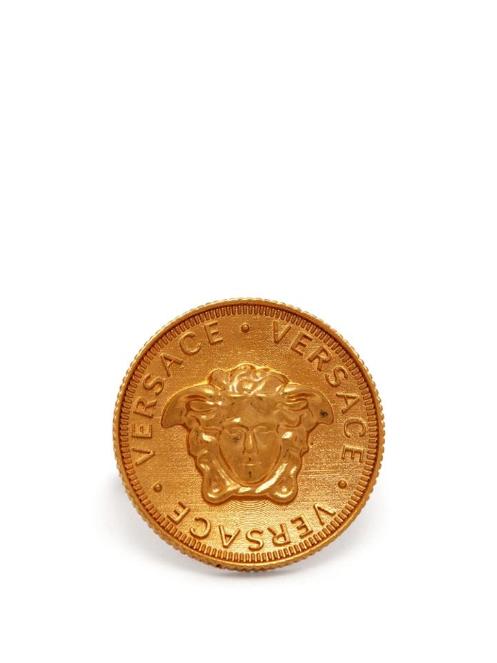 Versace Medusa-embossed Double Ring