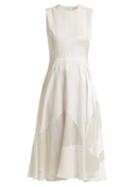 Matchesfashion.com Roksanda - Keanu Paneled Silk Satin Dress - Womens - Ivory