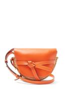 Matchesfashion.com Loewe - Gate Mini Leather And Raffia Cross Body Bag - Womens - Orange Multi