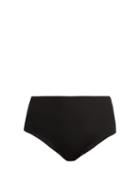 Matchesfashion.com Dos Gardenias - Granny High Waisted Bikini Briefs - Womens - Black