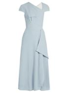 Roland Mouret Elliot Chevron-embroidered Crinkled-crepe Dress