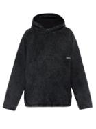Matchesfashion.com Martine Rose - Acid Wash Cotton Hooded Sweatshirt - Mens - Black